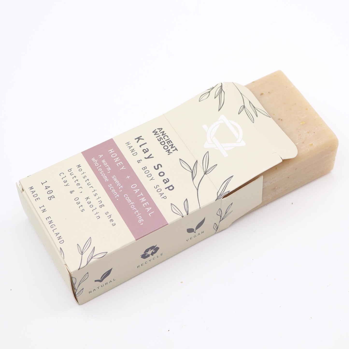 Honey Oatmeal – Gentle Exfoliating Clay Soap Bar for Dry & Sensitive Skin