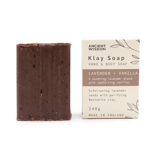 Lavender & Vanilla – Calming Clay Soap Bar for Sensitive Skin & Evening Rituals