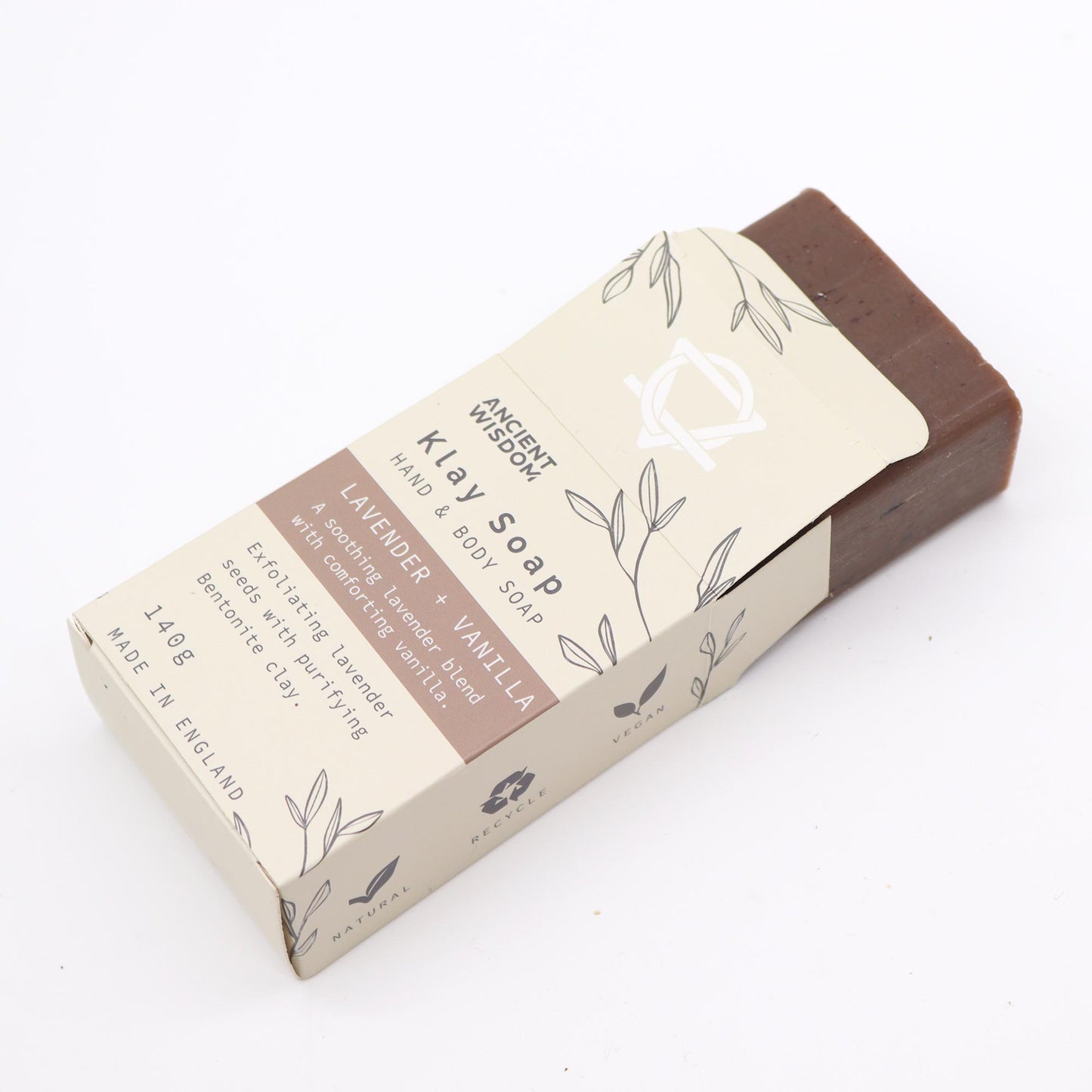 Lavender & Vanilla – Calming Clay Soap Bar for Sensitive Skin & Evening Rituals
