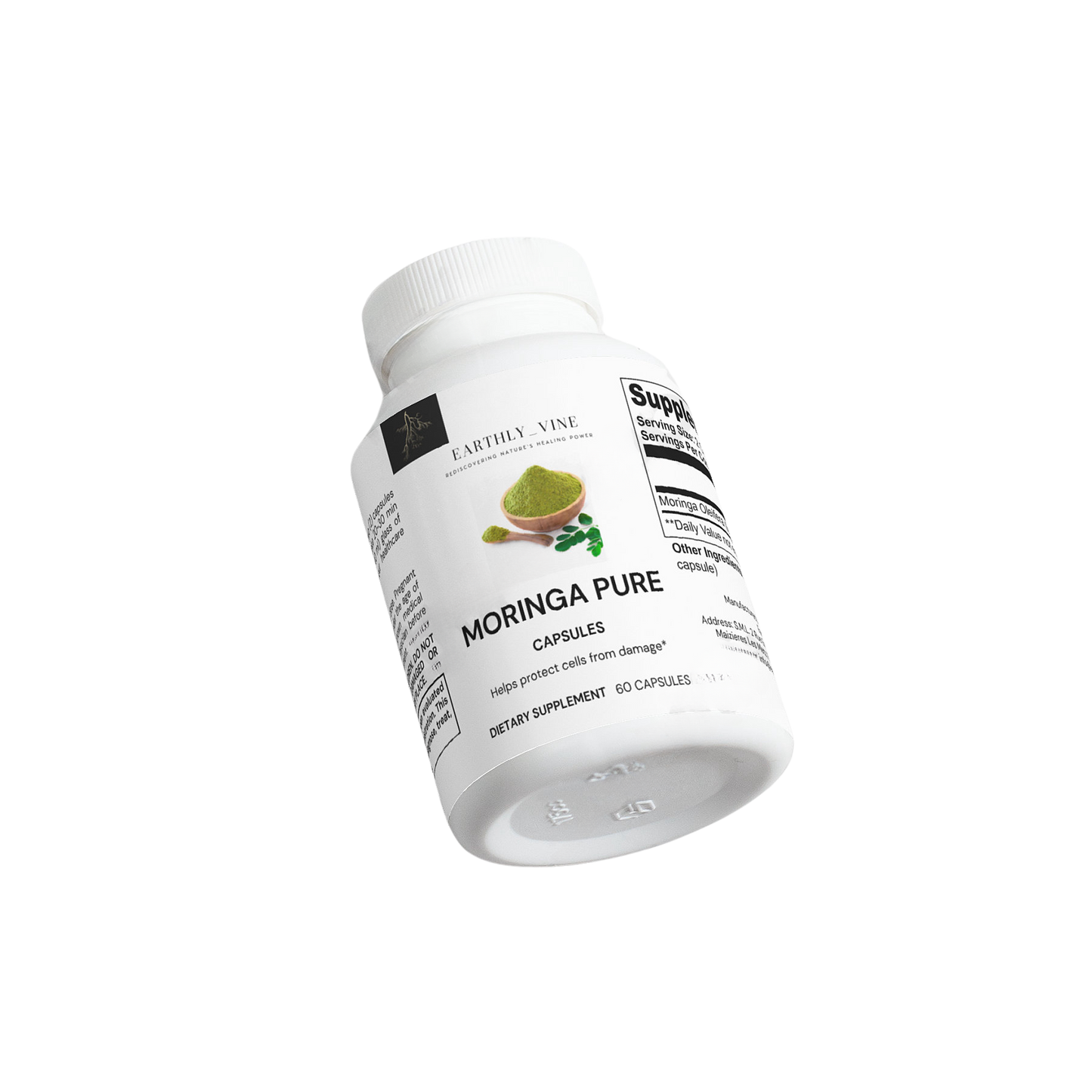 Top-down view of bottle