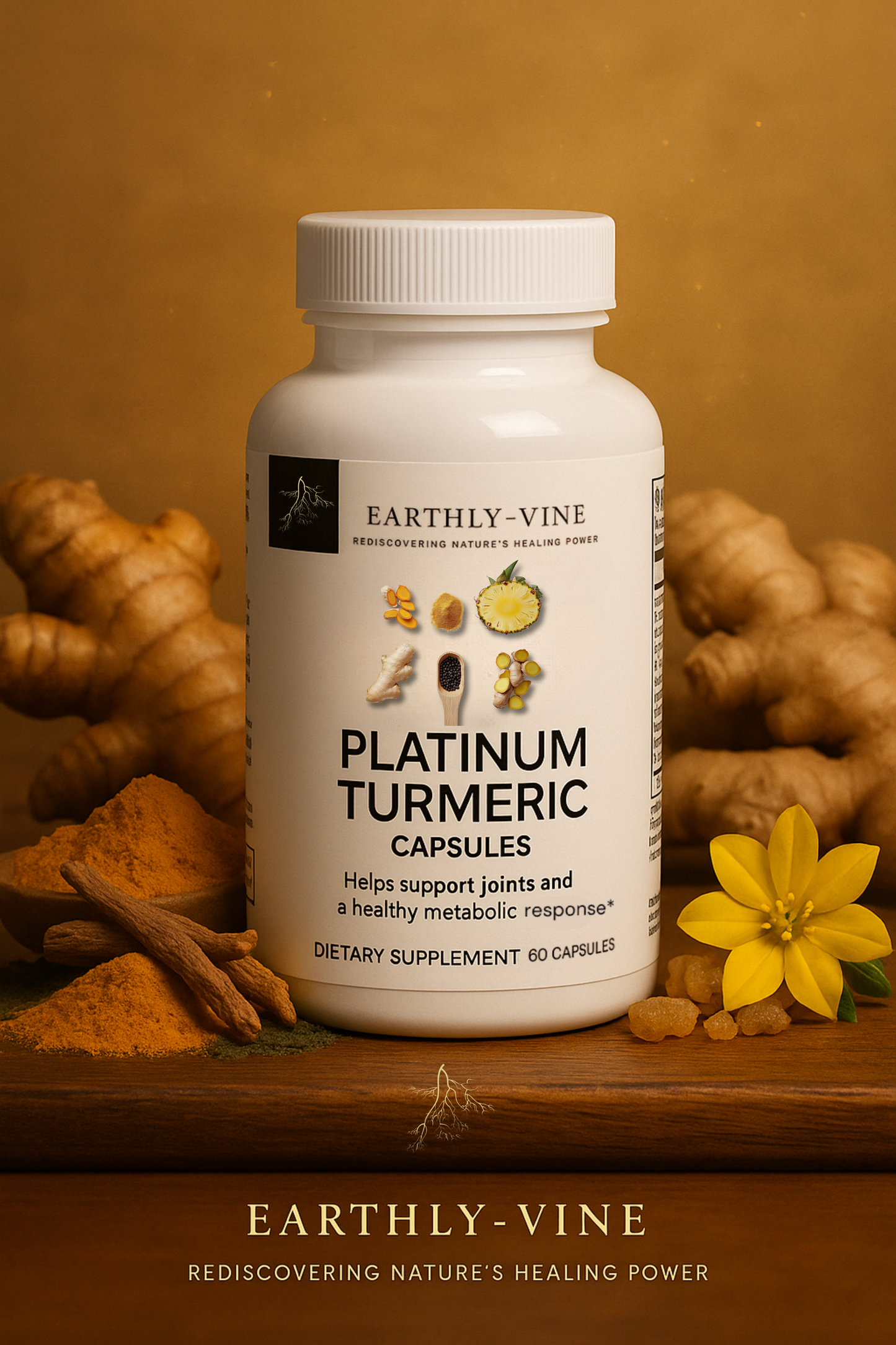 Platinum Turmeric - Joint Support, Anti-Inflammatory & Metabolic Health Capsules