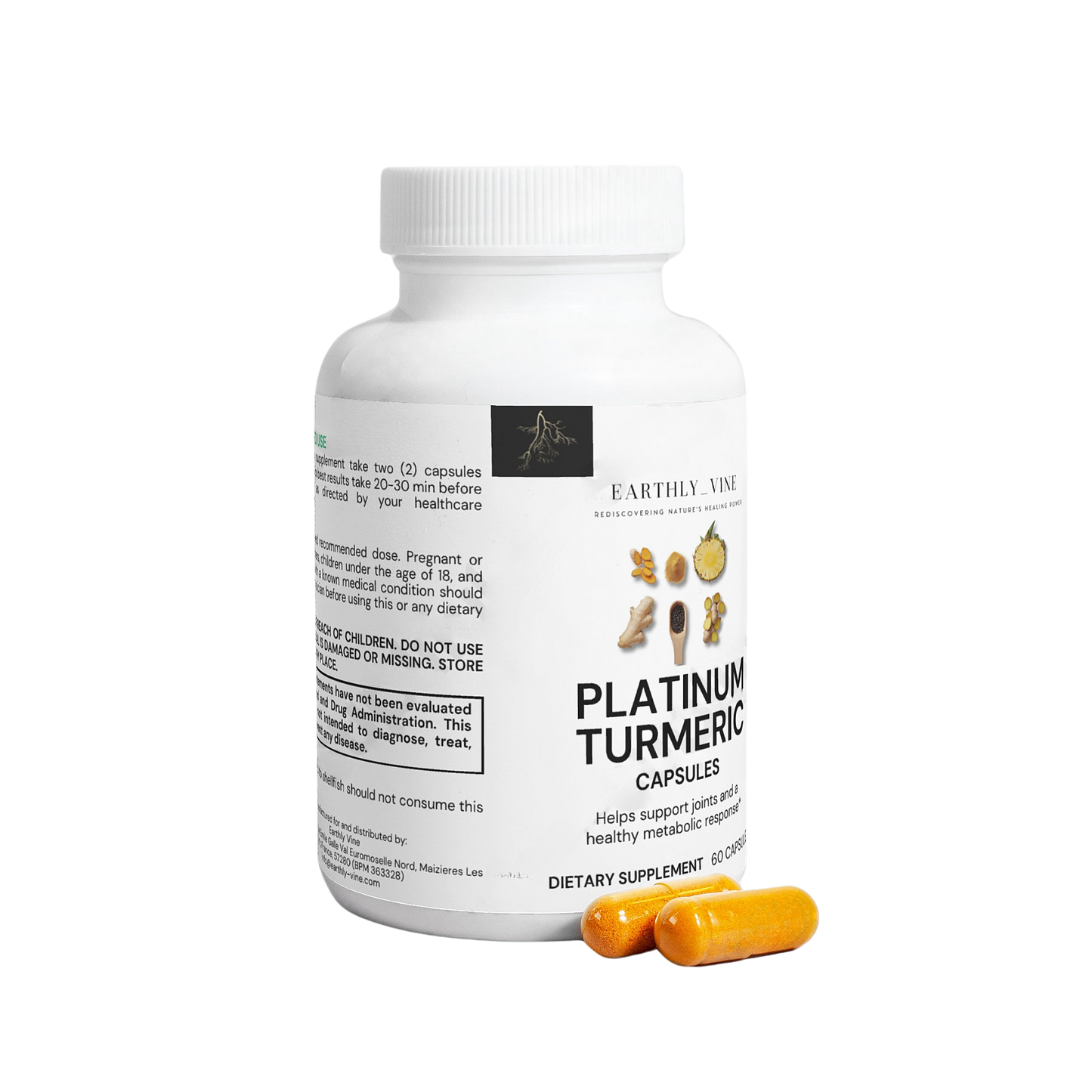 Platinum Turmeric - Joint Support, Anti-Inflammatory & Metabolic Health Capsules