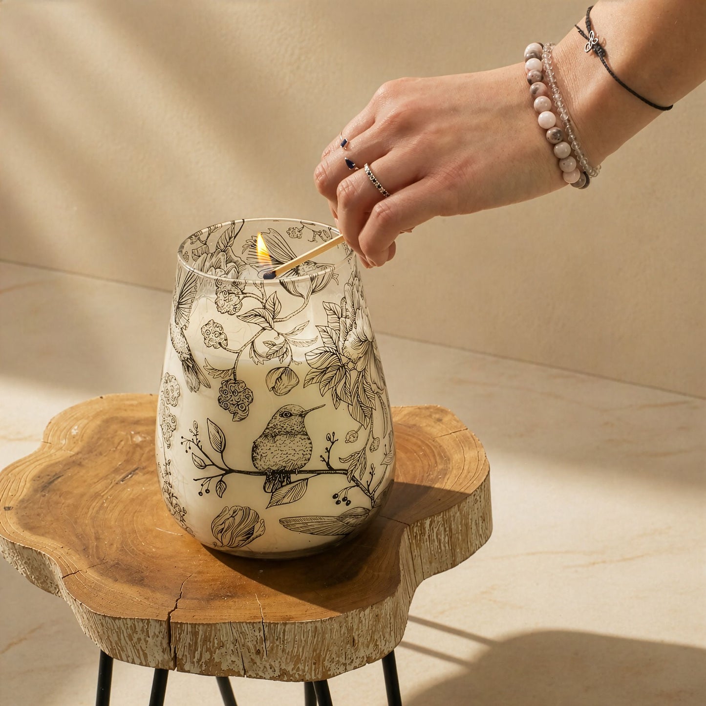 Tall Glass Jar Candles - Drawn by Flame