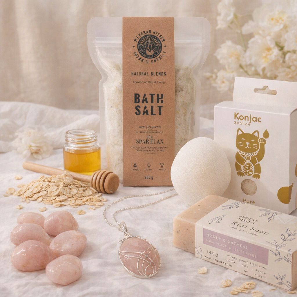 Soft Skin + Grounding Ritual - Rose Quartz Necklace