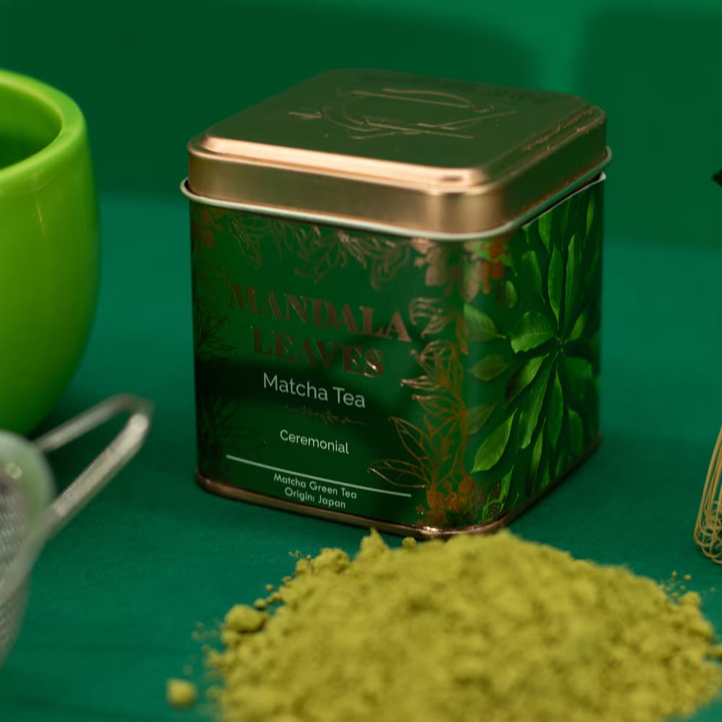 Organic Ceremonial Matcha Tea 2-Tin Set - Premium Green Tea Powder (100g)