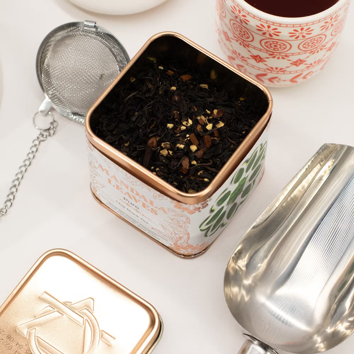 Organic Chai Black Tea 2-Tin Set - Traditional Spiced Black Tea (100g)