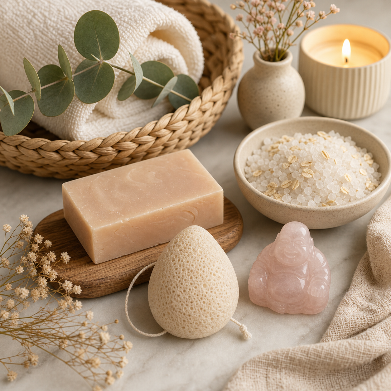 Soft Skin + Grounding Ritual - Rose Quartz Gift