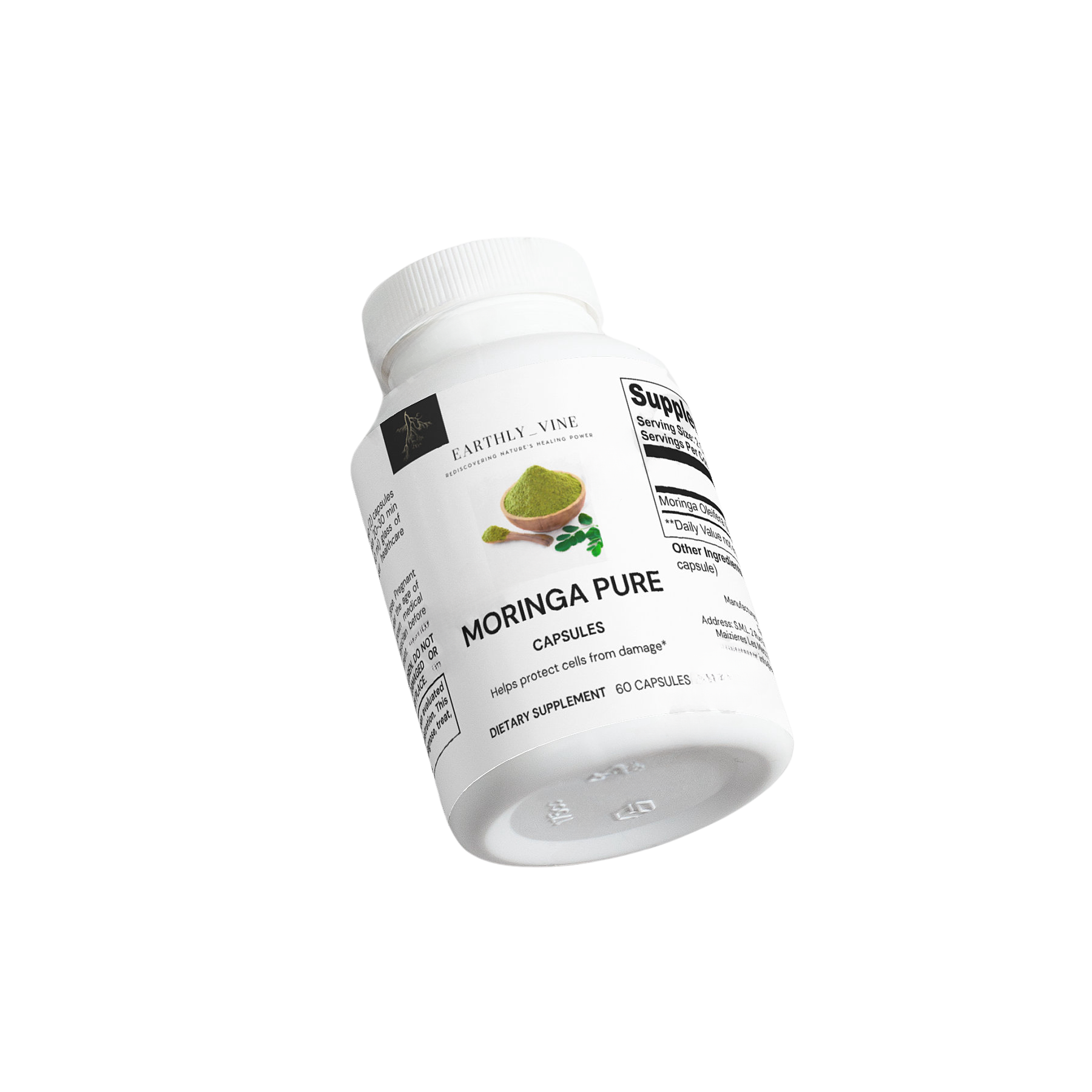 Top-down view of bottle