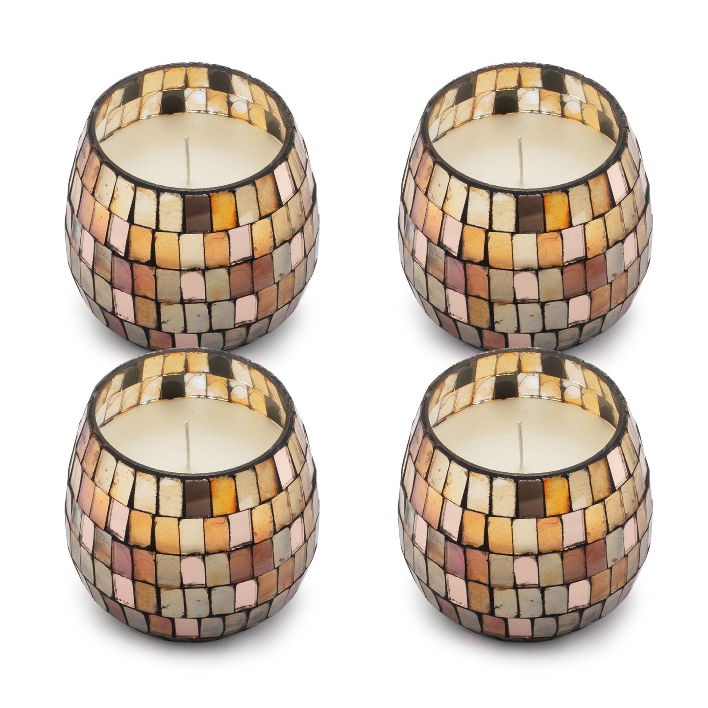 Small Glass Jar Candles - Amber Mosaic