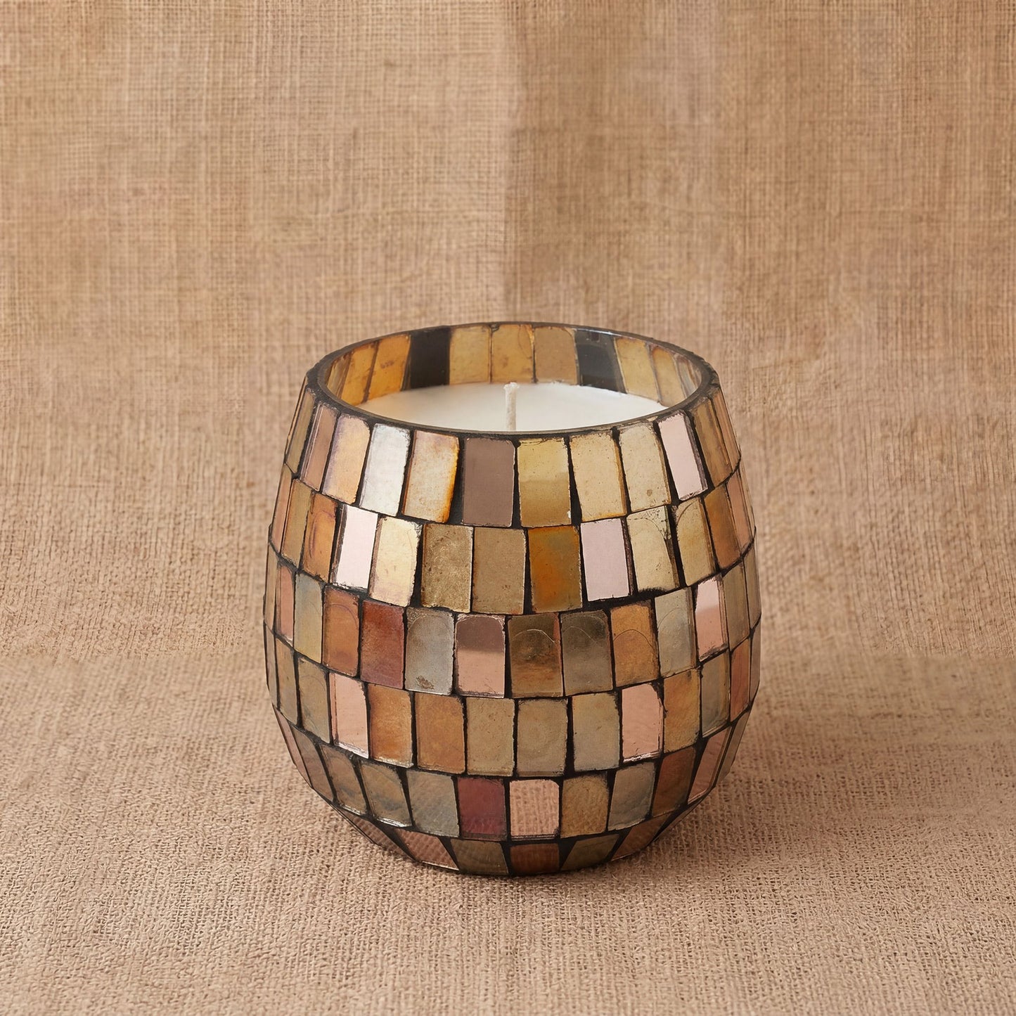 Small Glass Jar Candles - Amber Mosaic