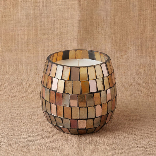 Small Glass Jar Candles - Amber Mosaic