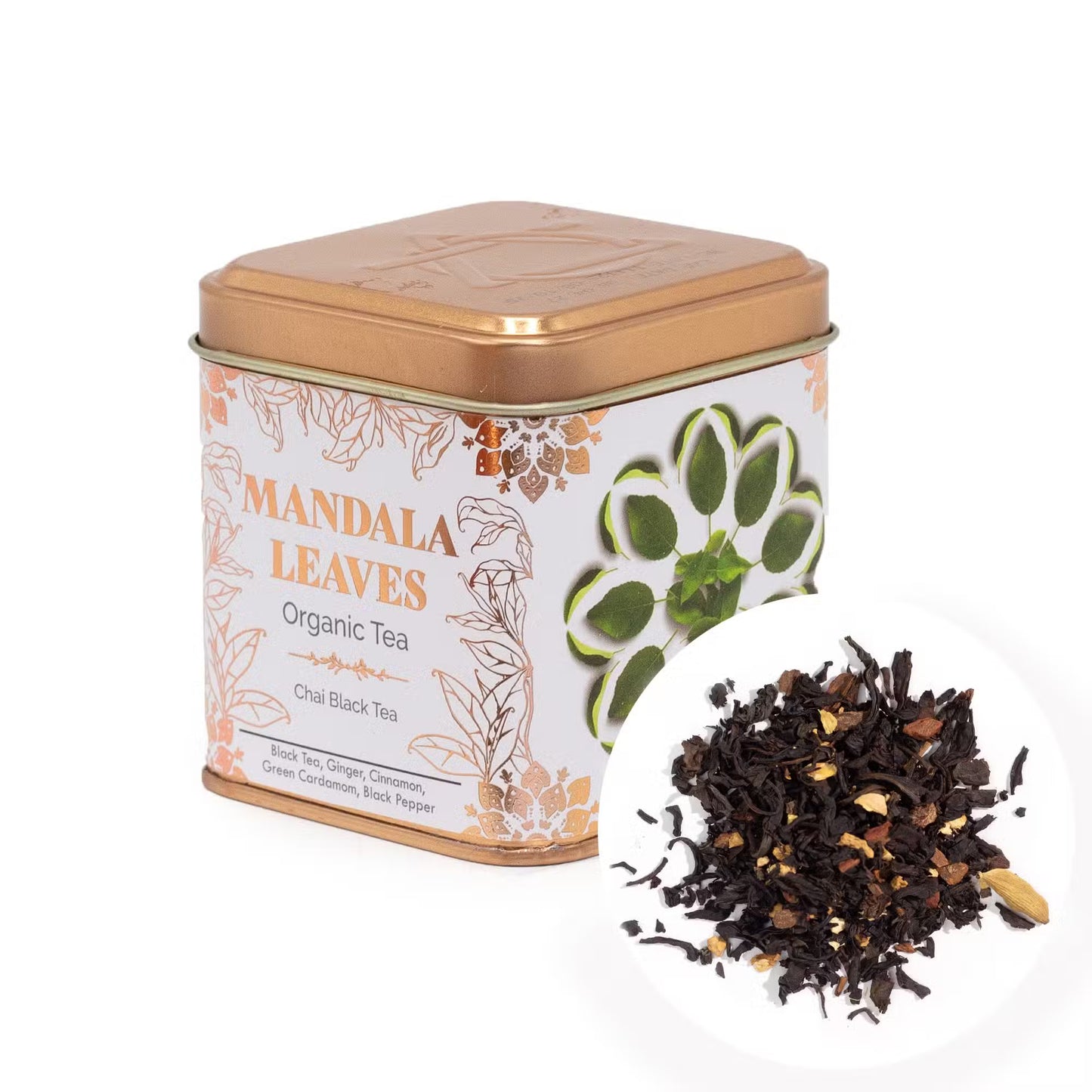 Organic Chai Black Tea 2-Tin Set - Traditional Spiced Black Tea (100g)